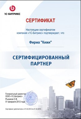 Сертифицированный партнер 1С-Битрикс